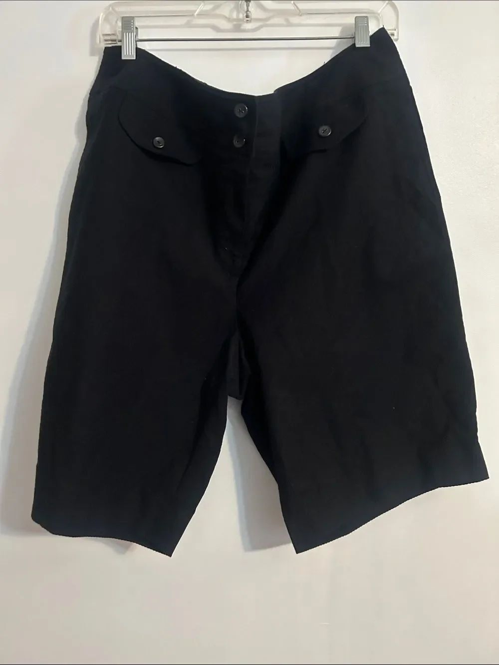 Style & Co Woman Stretch Black High-Waist Bermuda Shorts